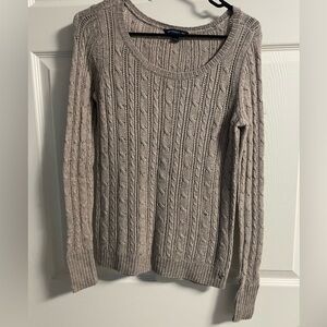 American Eagle Outfitters Cable Knit Sweater in Cream Beige